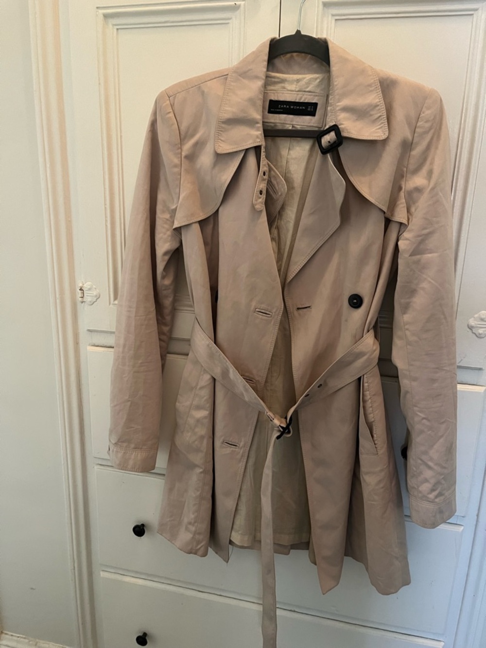 Zara Beige Trench Coat - Women's Classic Belted Jacket